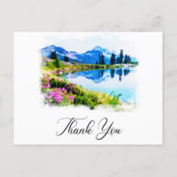 *~* AP19 QR Hochzeit Danke Mountain Nature