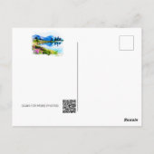 *~* AP19 QR Hochzeit Danke Mountain Nature Postkarte (Rückseite)