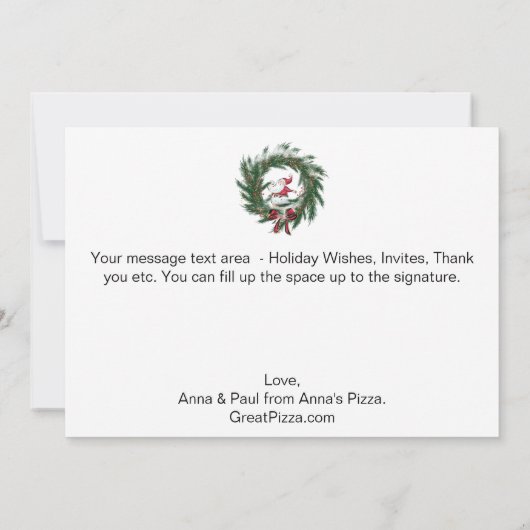 * AP20 BUON NATALE Italian Language Christmas Einladung (Rückseite)