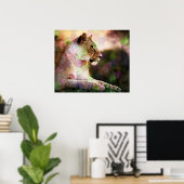 *~* AP23 Artistic RAINBOW Abstrakte LIONESS Art Poster (Heimbüro)