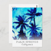 *~* AP25 Exotic Personalize Travel Palm Trees Postkarte (Vorne/Hinten)