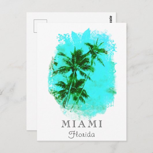 *~* AP25 Individualisieren Sie Tropical Palm Tree Postkarte (Vorne/Hinten)