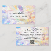 *~* AP26 OPAL Prism Rainbow Crystal Ethereal QR Visitenkarte (Vorne/Hinten)