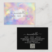 *~* AP26 OPAL Rainbow QR Holograph Ethereal Visitenkarte (Vorne/Hinten)