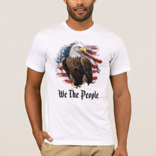 *~* AP27 Patriotische Amerikanische Flagge Bald Ad T-Shirt