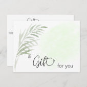 *~* AP29 GIFT-ZERTIFIKAT Botanisches einfaches Bla (Vorne/Hinten)