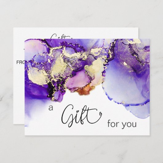 *~* AP29 GIFT ZERTIFIKATE Lavendel Lila Fett (Vorne/Hinten)