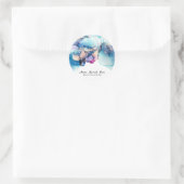 AP29 Yummy Blue Gold Glitzer Circle GUTE VIBE Runder Aufkleber (Tasche)