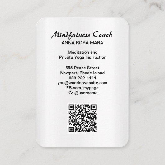 *~* AP2 Pastell Abstrakt QR-Code Mandala Foil  Visitenkarte (Rückseite)