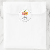 *~* AP30 Peach Homemade Jelly Jam Preserve Runder Aufkleber (Tasche)