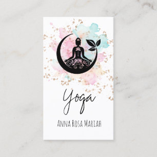 *~* AP33 Botanischer Yoga Rainbow Chakra Spirituel Visitenkarte