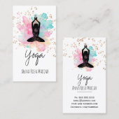 *~* AP33 Rainbow Chakra Spiritueller Glitzer Yoga Visitenkarte (Vorne/Hinten)