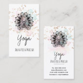 *~* AP33 Rainbow Chakra Spiritueller Yoga-Glitzer Visitenkarte (Vorne/Hinten)