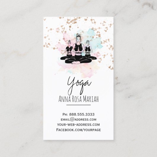 *~* AP33 Yoga Klasse Rainbow Chakra Spiritual Visitenkarte (Rückseite)