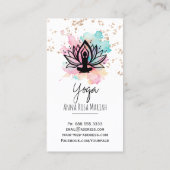 *~* AP33 Yoga Rainbow Chakra Spiritueller Lotus Visitenkarte (Rückseite)