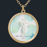 *~* AP35 Cross Communion Christlich Confirmation Vergoldete Kette<br><div class="desc">( Suche nach AP35 für ähnliche Entwürfe und AP40 )) Religious katholische Christlich gesegnete Gold Plated Cross NECKLACE / PENDANT für ein Mädchen jedes Alter von Kind bis Teenager / Teenager / Teenager bis Senior Bürger. Das Design, wenn für Sie zu personalisieren / anpassen. Es eignet sich gut für einen...</div>