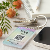 *~* AP36 QR Promo Beauty Acrylic Glitzer Schlüsselanhänger (Vorderseite rechts)