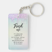 *~* AP36 QR Promo Beauty Acrylic Glitzer Schlüsselanhänger (Rückseite)