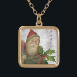 *~* AP40 Vintag Santa und Holly PEACE Gold Vergoldete Kette<br><div class="desc">(Suche nach AP40 und AP44 für ähnliche Artikel ) * Energetisch Enhanced Retro Vintag Saint Nick , ST Nick , Santa Claus , Said Nicholas , Juwelry with Intention (r) Heilige und rote Berries / Berry / und Heiliges Nick Nostalgische Alte modische Retro Antik Viktorianische Vintage Santa Claus Saint Nicholas...</div>