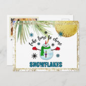 *~* AP44 Geschmacksschnee Weihnachtsschnee Mann FO Feiertagspostkarte (Vorne/Hinten)