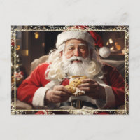 *~* AP44 Weihnachtsmann Kekse FOTO Glitter