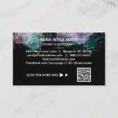 *~* AP46 Pastel Gold Glitzer QR Abstrakt Tinte LOG Visitenkarte (Rückseite)