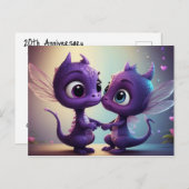 *~* AP48 FOTO Einladender Drache Dino Cartoon Post Postkarte (Vorne/Hinten)