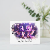 *~* AP48 Magisches FOTO Drachenpostkarte einladen Postkarte (Stehend Vorderseite)