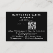 *~* AP49 Glitzer Rustikal gebleicht Altes Holz QR Visitenkarte (Rückseite)