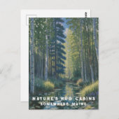 *~* AP49 Nature Maine Forest Woods Water Lilies Postkarte (Vorne/Hinten)