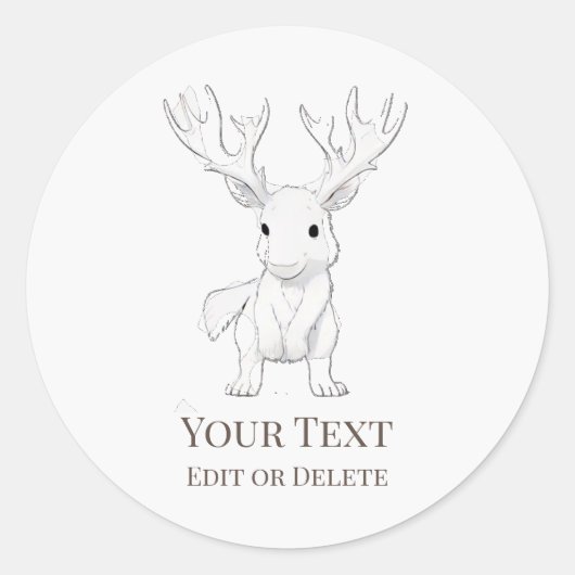 *~* AP49 Niedlicher Aufkleber für Rustikale Elch C (Vorderseite)