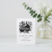 *~* AP49 Rustic Cabin Hütte Lodge QR Visitenkarte (Stehend Vorderseite)