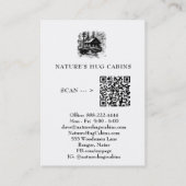 *~* AP49 Rustic Cabin Hütte Lodge QR Visitenkarte (Rückseite)