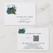 *~* AP49 Rustikale Hütte QR Sommer Frühjahr Visitenkarte (Vorne/Hinten)
