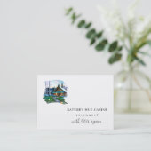 *~* AP49 Rustikale Hütte QR Sommer Frühjahr Visitenkarte (Stehend Vorderseite)