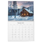 *~* AP49 Rustikale Hütten Blockkabinen Künstlerisc Kalender (Jan 2026)