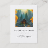*~* AP49 Rustikale Kabine Hütte QR LOGO Fall Pines Visitenkarte (Vorderseite)