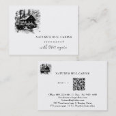 *~* AP49 Rustikale Kabine QR Hütte Lodge Visitenkarte (Vorne/Hinten)