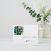 *~* AP49 Rustikale Kabine QR Magische Mystische Visitenkarte (Stehend Vorderseite)