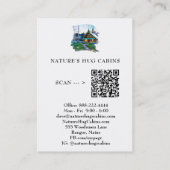 *~* AP49 Rustikale Kabinen Hütte QR Frühjahr Birch Visitenkarte (Rückseite)