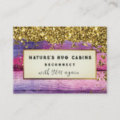 *~* AP49 Rustikaler QR-Glitzer aus gewittertem Hol Visitenkarte (Vorderseite)