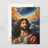 *~* AP50 Fantasy Universe Jesus Blume Moon Postkarte (Vorne/Hinten)
