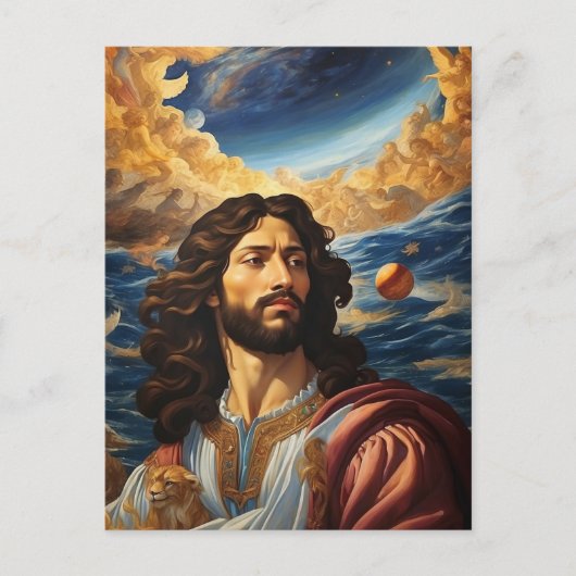 *~* AP50 Fantasy Universe Jesus Blume Moon Postkarte (Vorderseite)