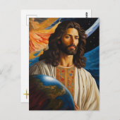 *~* AP50 Fantasy Universe Jesus Earth Postkarte (Vorne/Hinten)