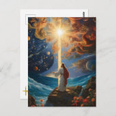 *~* AP50 Fantasy Universe Ray of Light Jesus Postkarte (Vorne/Hinten)