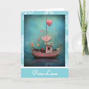 *~* AP51 32 Love Boat Herzen Romantischer Valentin Feiertagskarte