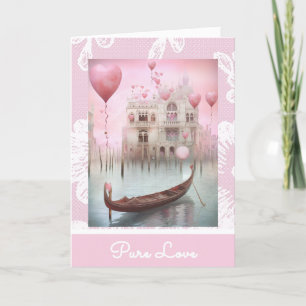*~* AP51 Liebe Boat Hearts Romantisches Valentin 4 Feiertagskarte