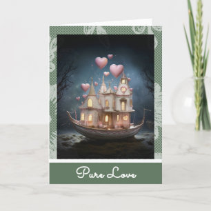 *~* AP51 Liebe Boat Hearts Romantisches Valentine  Feiertagskarte