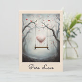 *~* AP51 Romantische Schwungherzen Valentine Seren Einladung (Stehend Vorderseite)