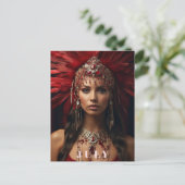 *~ AP53 Boho JULI Göttinnen GEBURTSTAG RUBIN Postkarte (Stehend Vorderseite)
